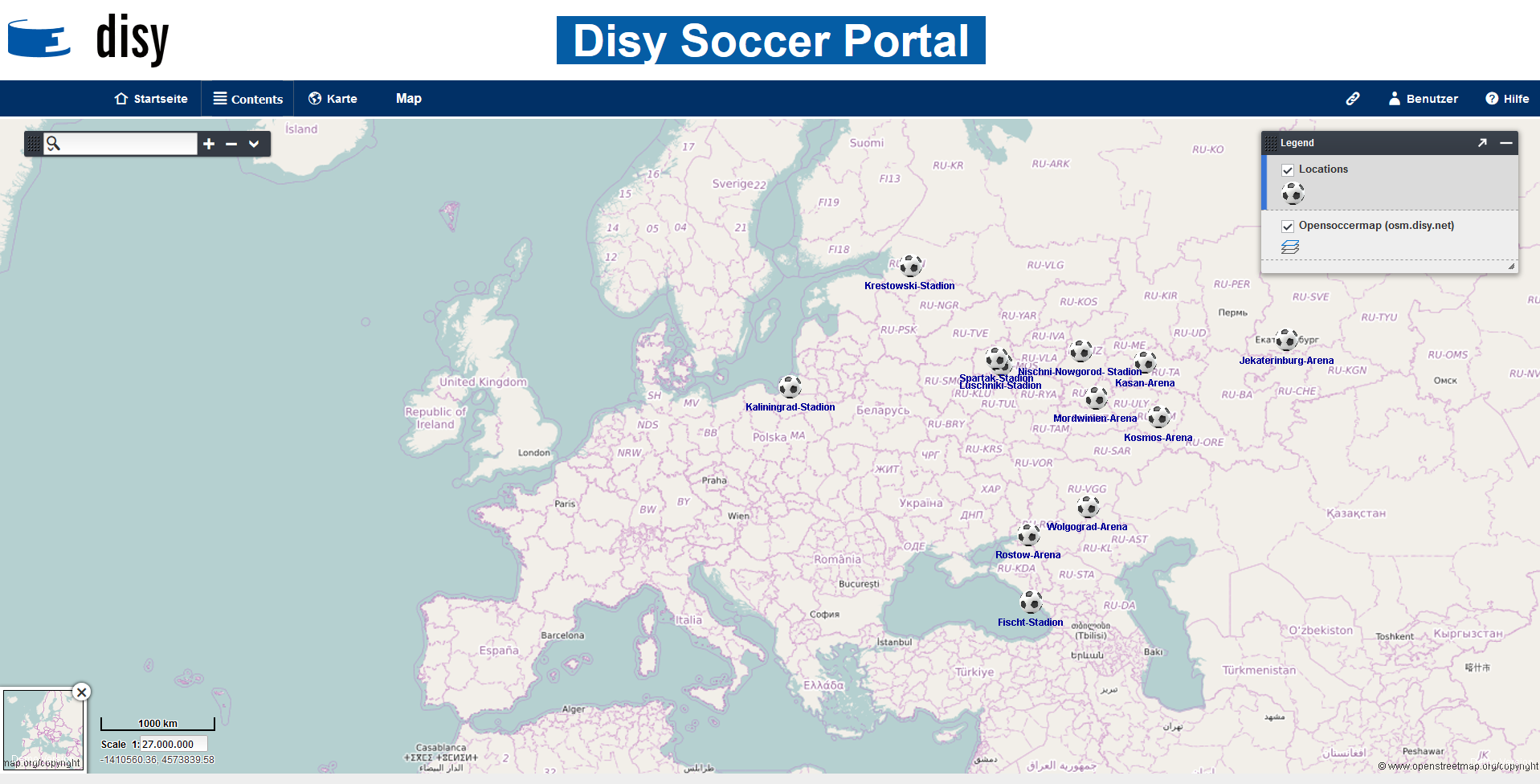 Football world cup games in Disy Sports Portal
